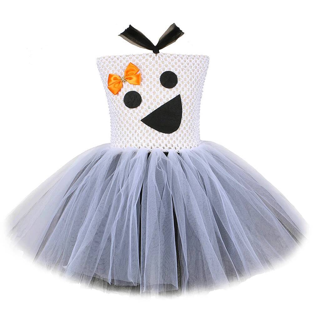 Baby Clothing Girls - أبيض أسود شبح توتو فستان للطفل