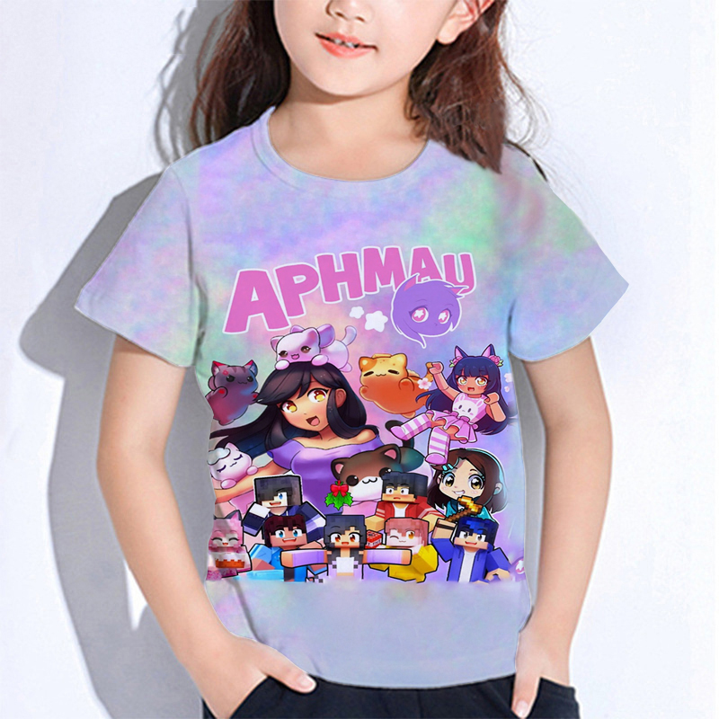 Baby Clothing For Sale - Aphmau-الأطفال Meows القط الكرتون تي شيرت