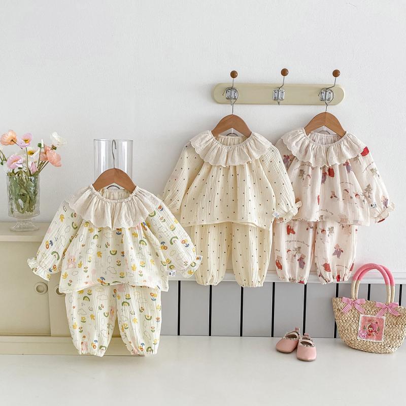 Baby Clothing For Sleep - ربيع الخريف طفلة ملابس المنزل مجموعة