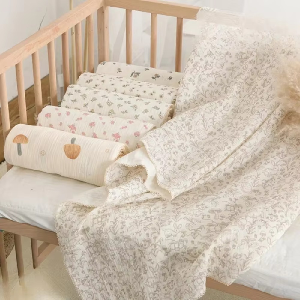 Muslin Swaddle Wrap - بطانية أطفال ناعمة من الموسلين مُزينة