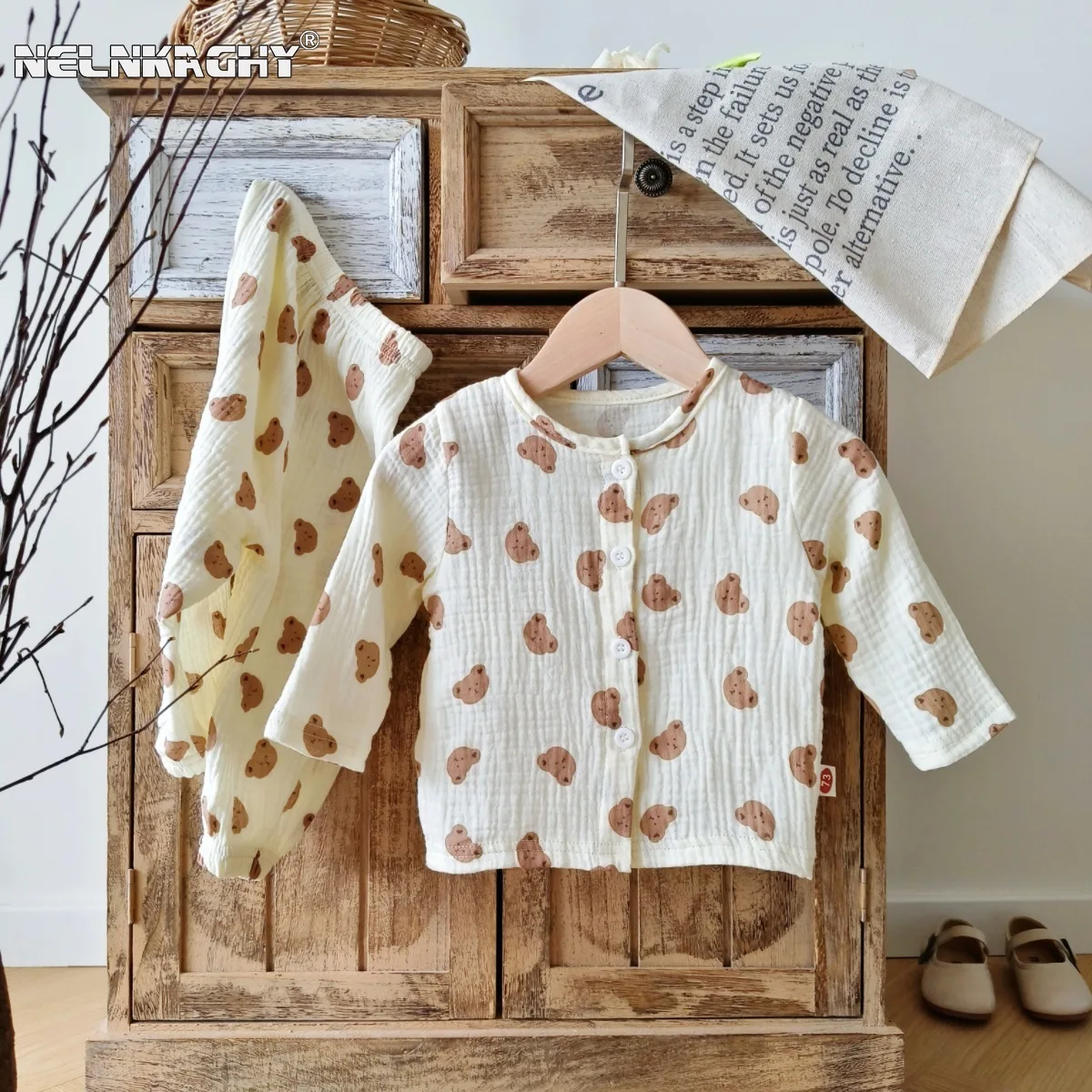 Baby Clothing For Sleep - طقم بيجامات للأطفال برسوم كارتونية ،