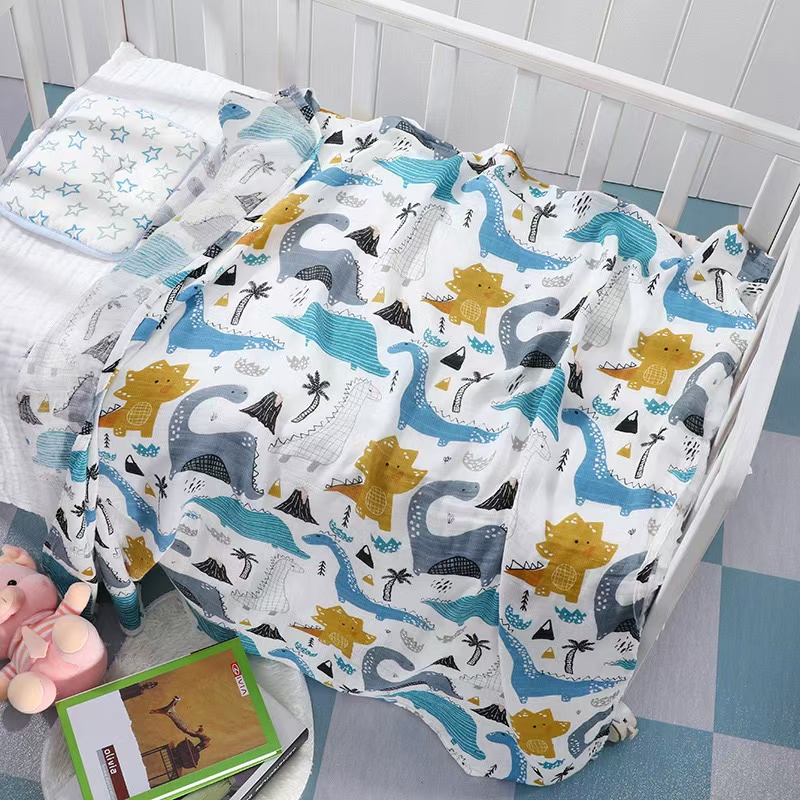 Muslin Swaddle Wrap - بطانية قماط متعددة الوظائف ناعمة وخفيفة