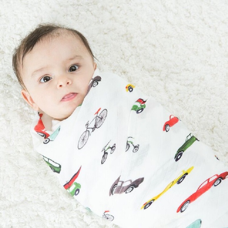 Muslin Swaddle Wrap - سيارة فائقة النعومة 47x47 بوصة الطفل