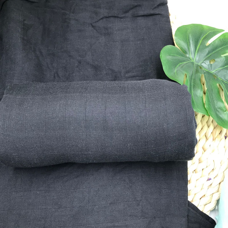 Muslin Swaddle Wrap - لون أسود نقي الطفل التفاف الترا
