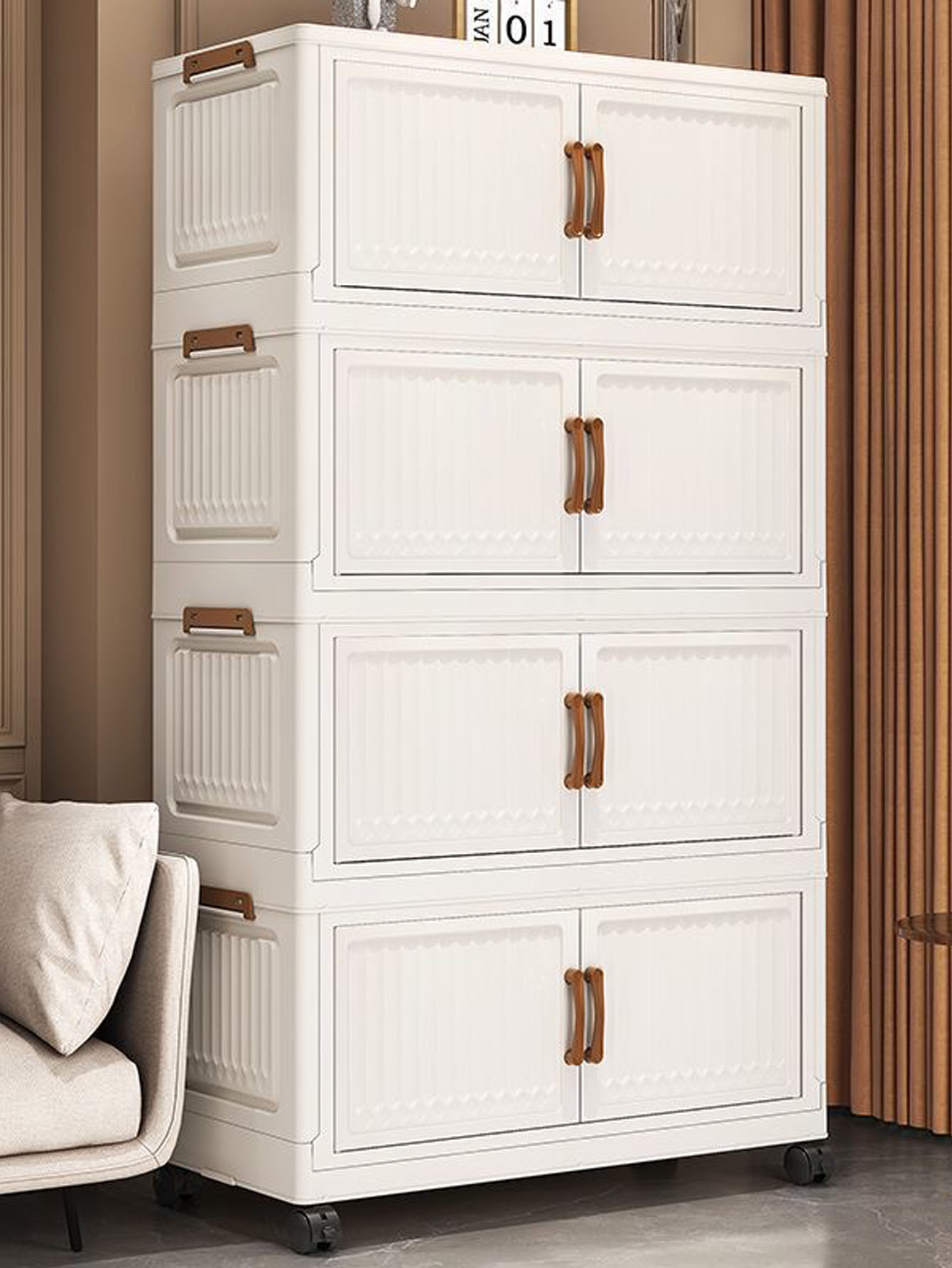 خزانة ملابس بلاستيكية متعددة ا - مراجعة Baby Clothing Storage وسعره