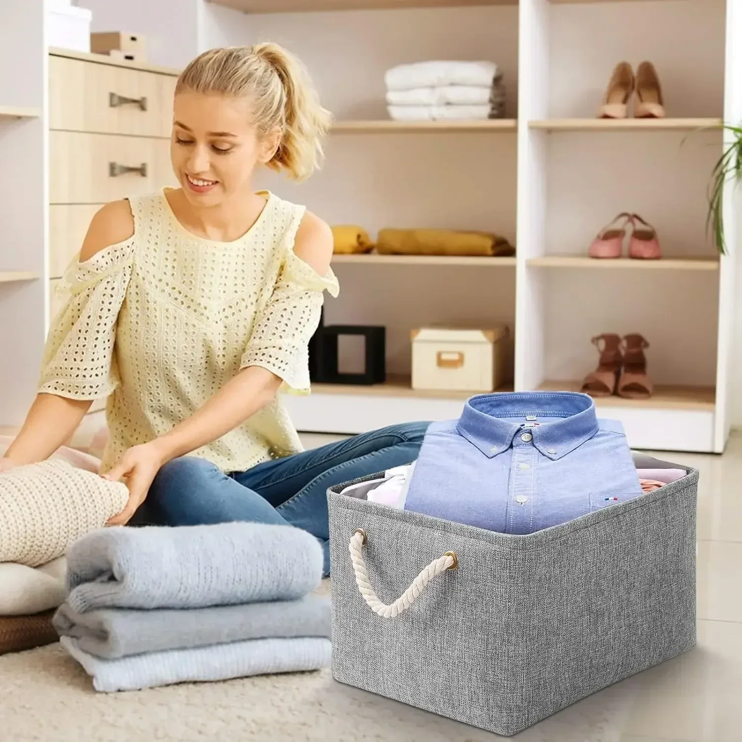 صندوق تخزين قابل للطي ذو سعة ك - مراجعة Baby Clothing Storage وسعره