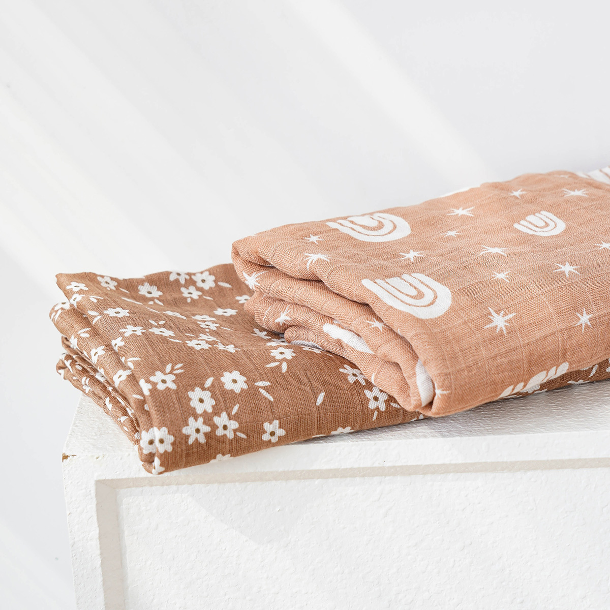 120x110 سنتيمتر 2 طبقات الطفل  - مراجعة Muslin Swaddle Wrap وسعره