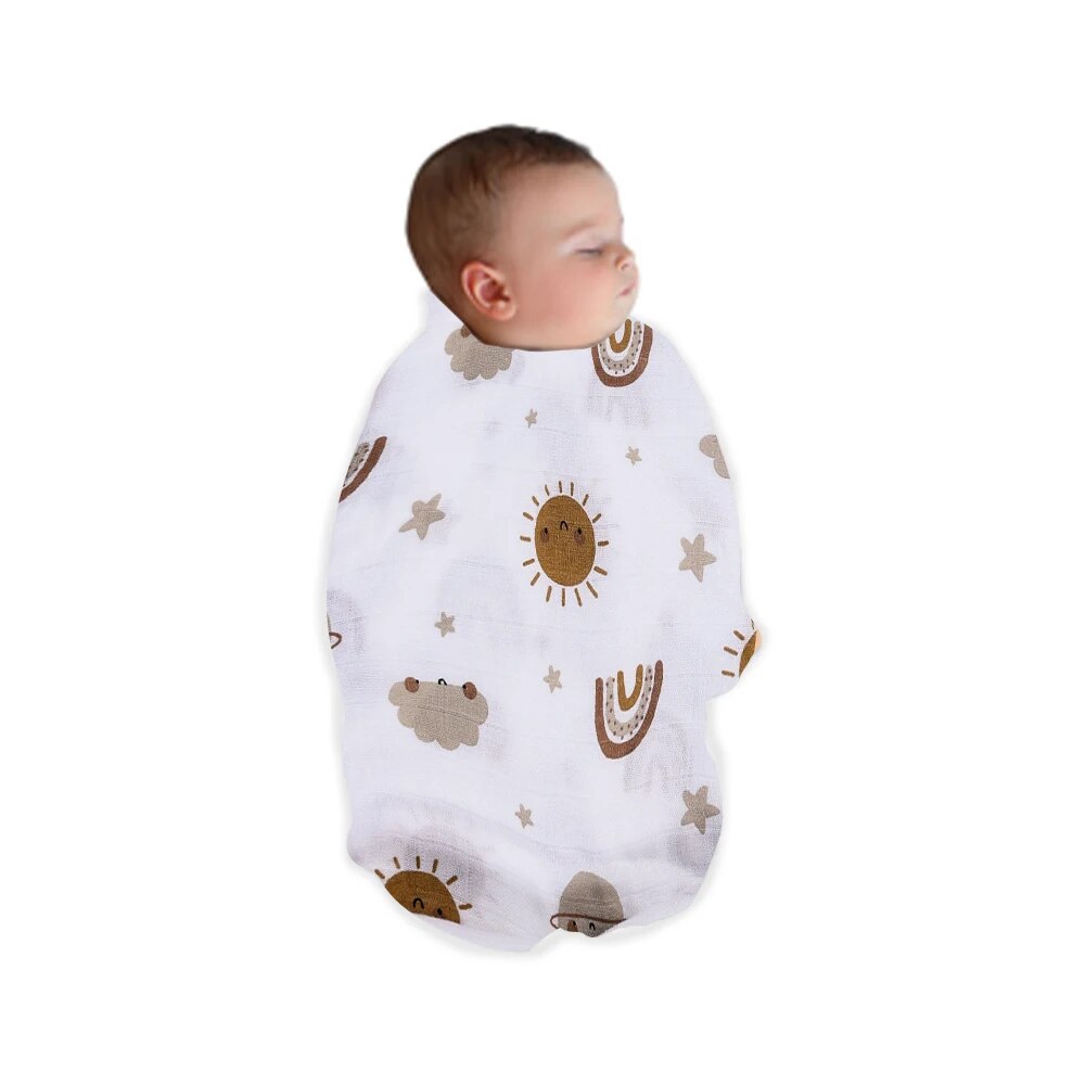120x110 سنتيمتر الخيزران القطن - مراجعة Muslin Swaddle Wrap وسعره