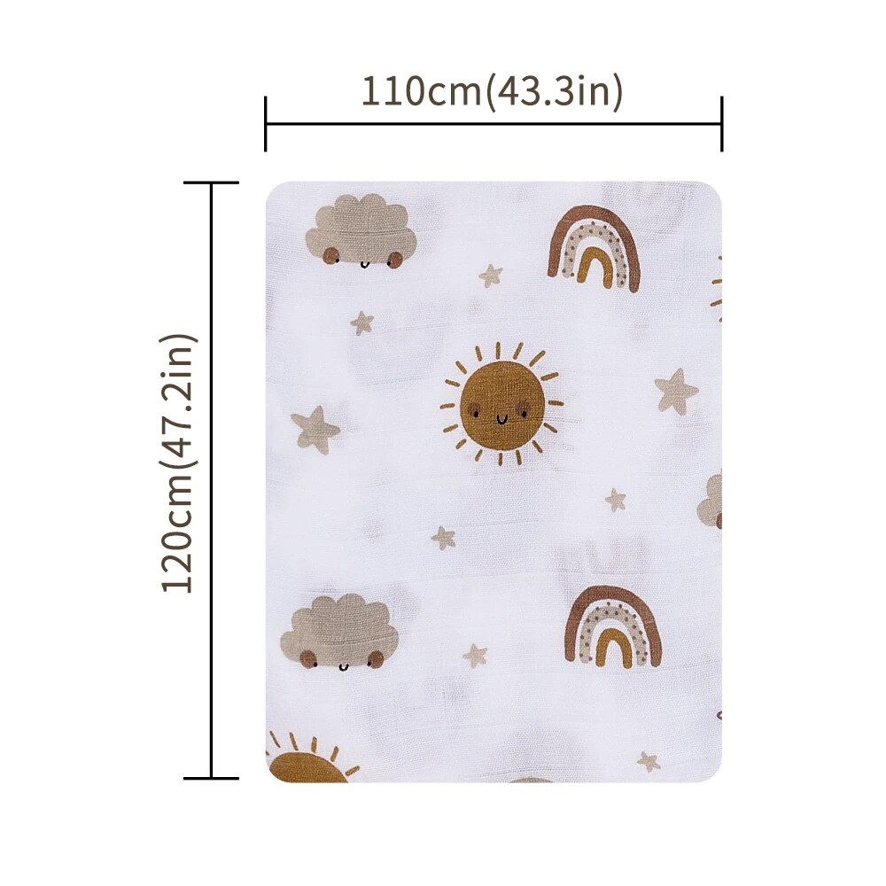 120x110 سنتيمتر الخيزران القطن - مراجعة Muslin Swaddle Wrap وسعره
